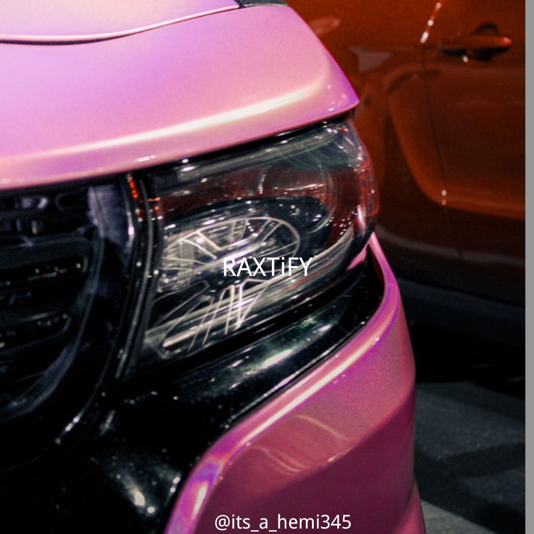 Close-up of Laser Gloss Pink Vinyl Wrap