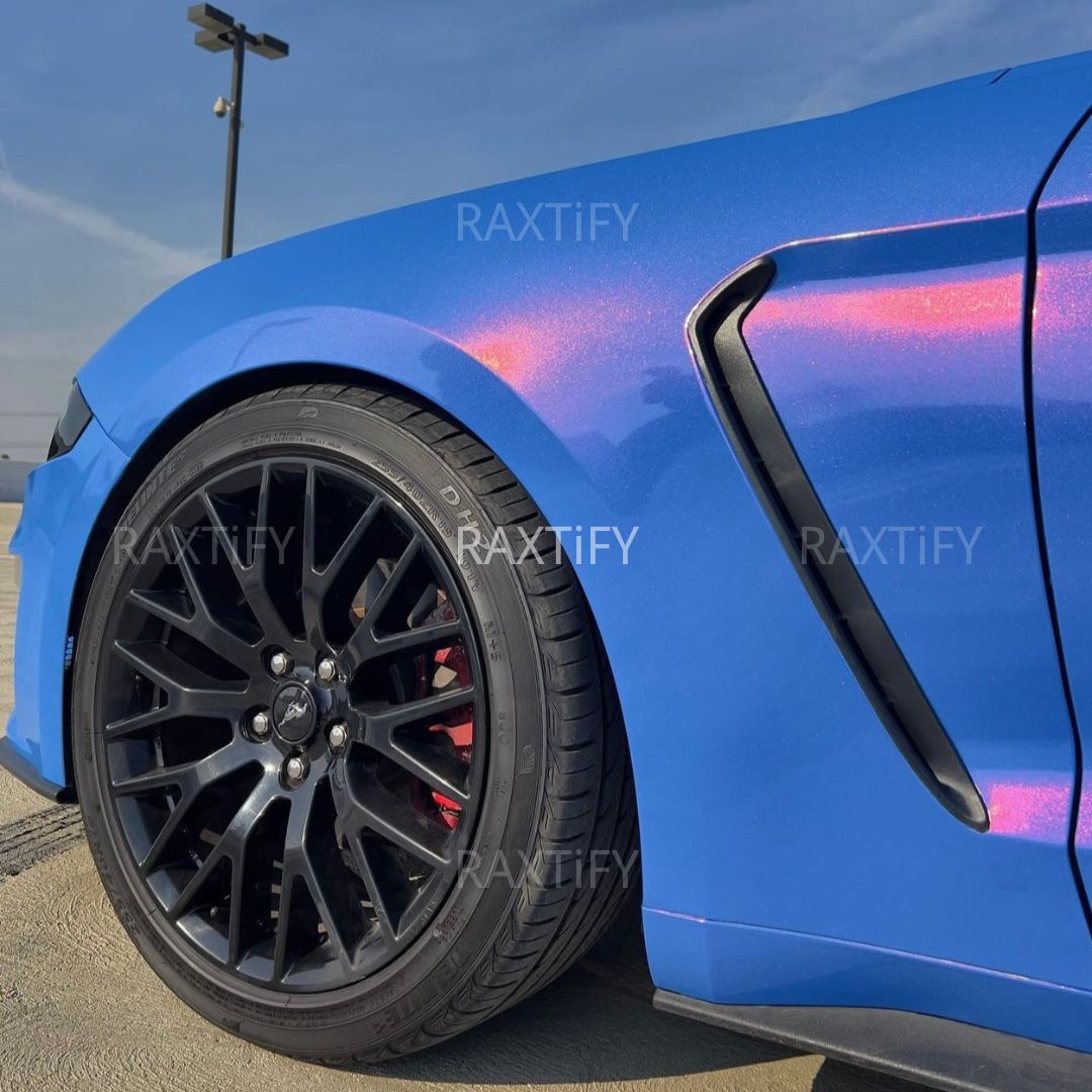 Color Shift Glitter Blue Red Vinyl Wrap by RAXTiFY 