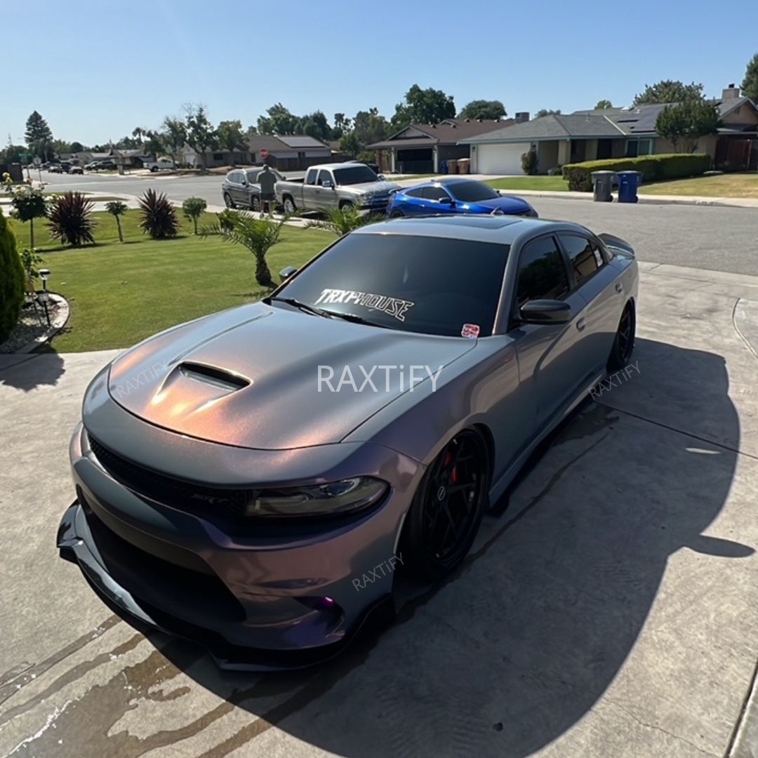 Color Shift Glitter Gray Pink Vinyl Wrap