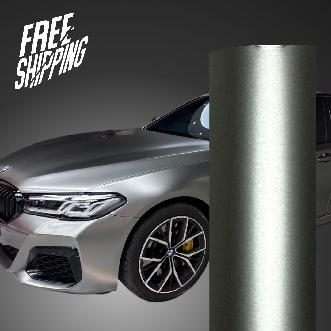 Satin Chrome Dark Silver Car Wrap