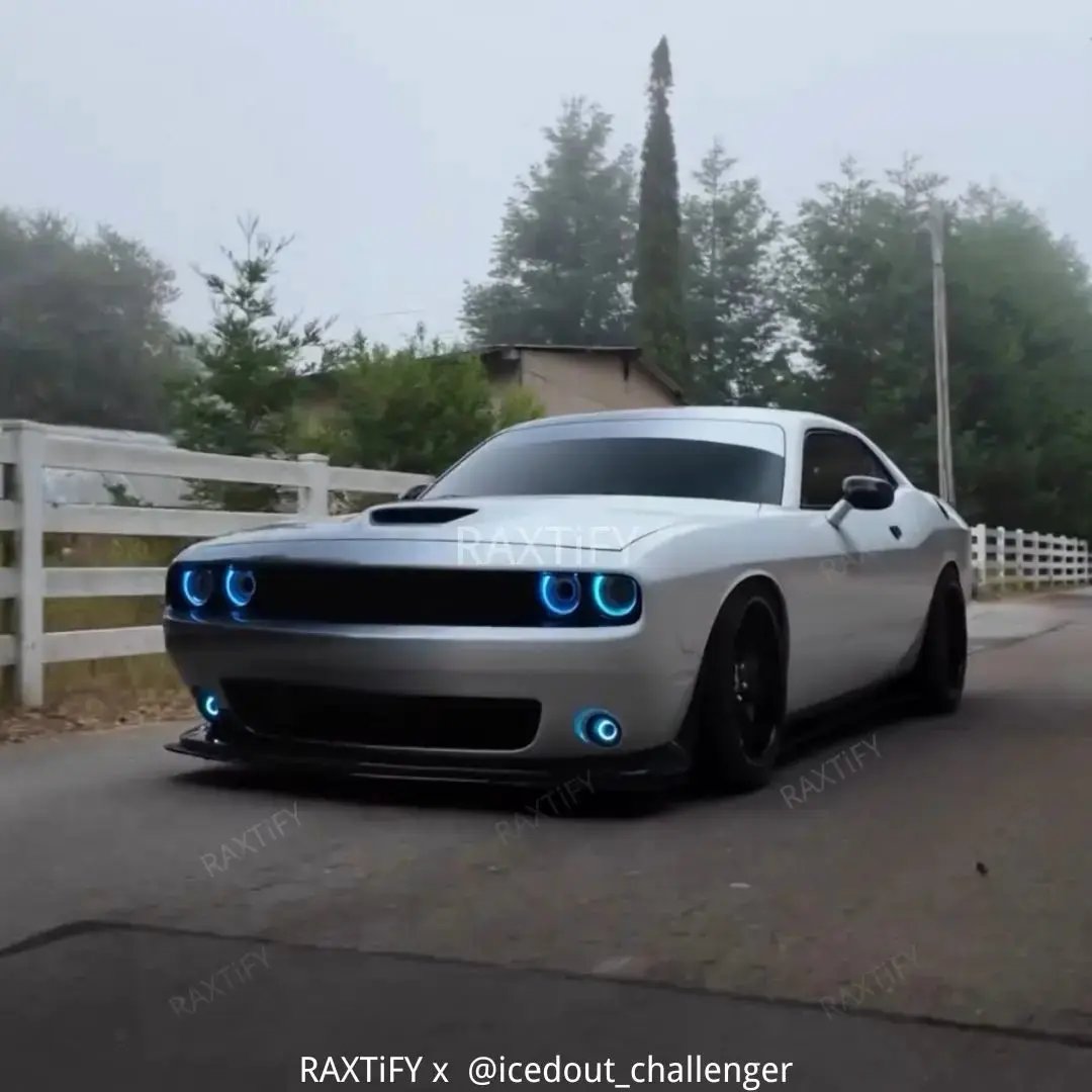 Wrapped Doge Dodge Challenger Black to White Gradient Vinyl Wrap β RAXTiFY