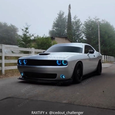 dodge challenger wrapped in Custom Gradient Vinyl Wrap