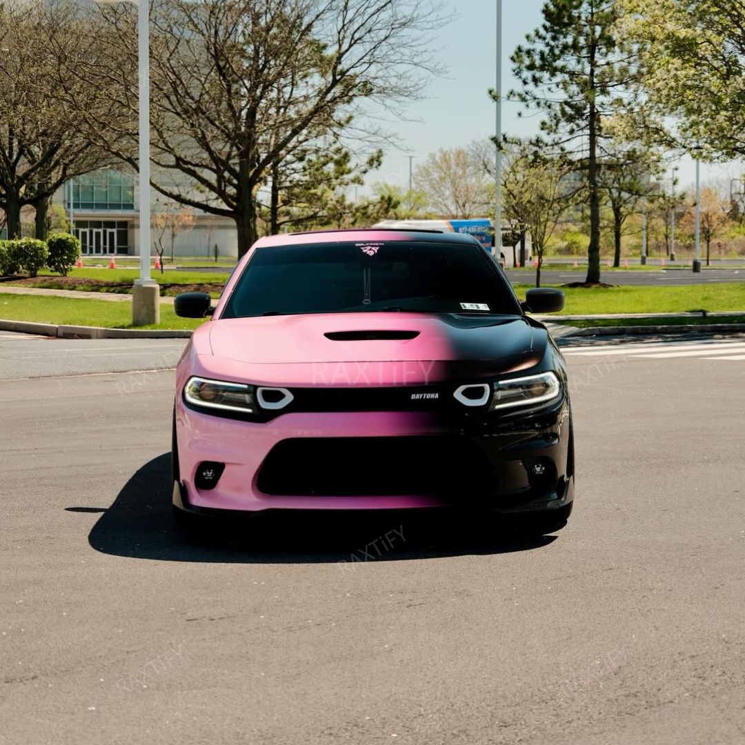 Black Pink Gradient Vinyl Wrap for Dodge Charger Daytona – RAXTiFY