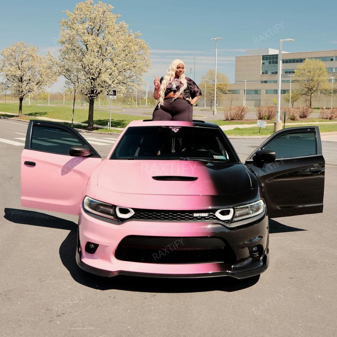 Black Pink Gradient Vinyl Wrap for Dodge Charger Daytona – RAXTiFY