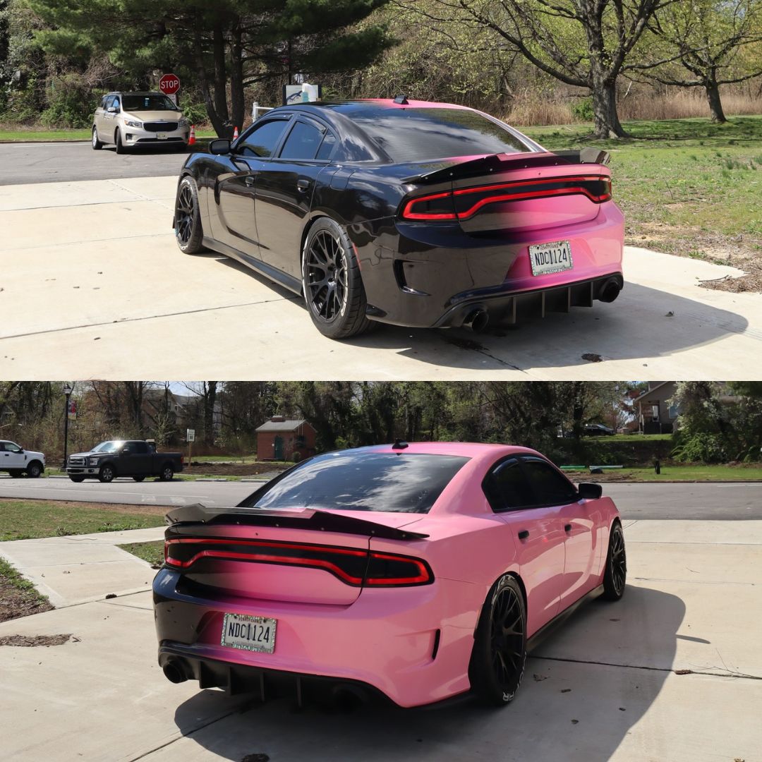 Black Pink Gradient Vinyl Wrap for Dodge Charger Daytona – RAXTiFY