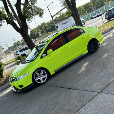 Gloss Chartreuse Yellow Vinyl Wrap Car