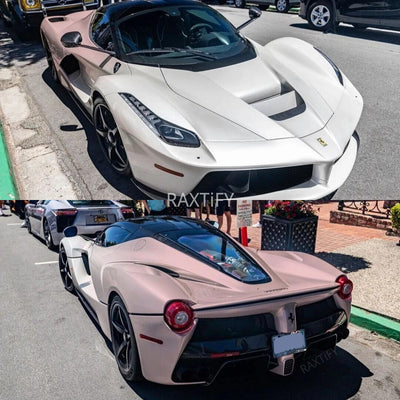 Ferrari Custom White Pink Gradient Vinyl Wrap