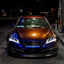 Color Shift Spectrum Dark Blue Purple Vinyl Wrap on genesis hood