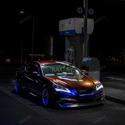 Color Shift Spectrum Dark Blue Purple Vinyl Wrap on genesis