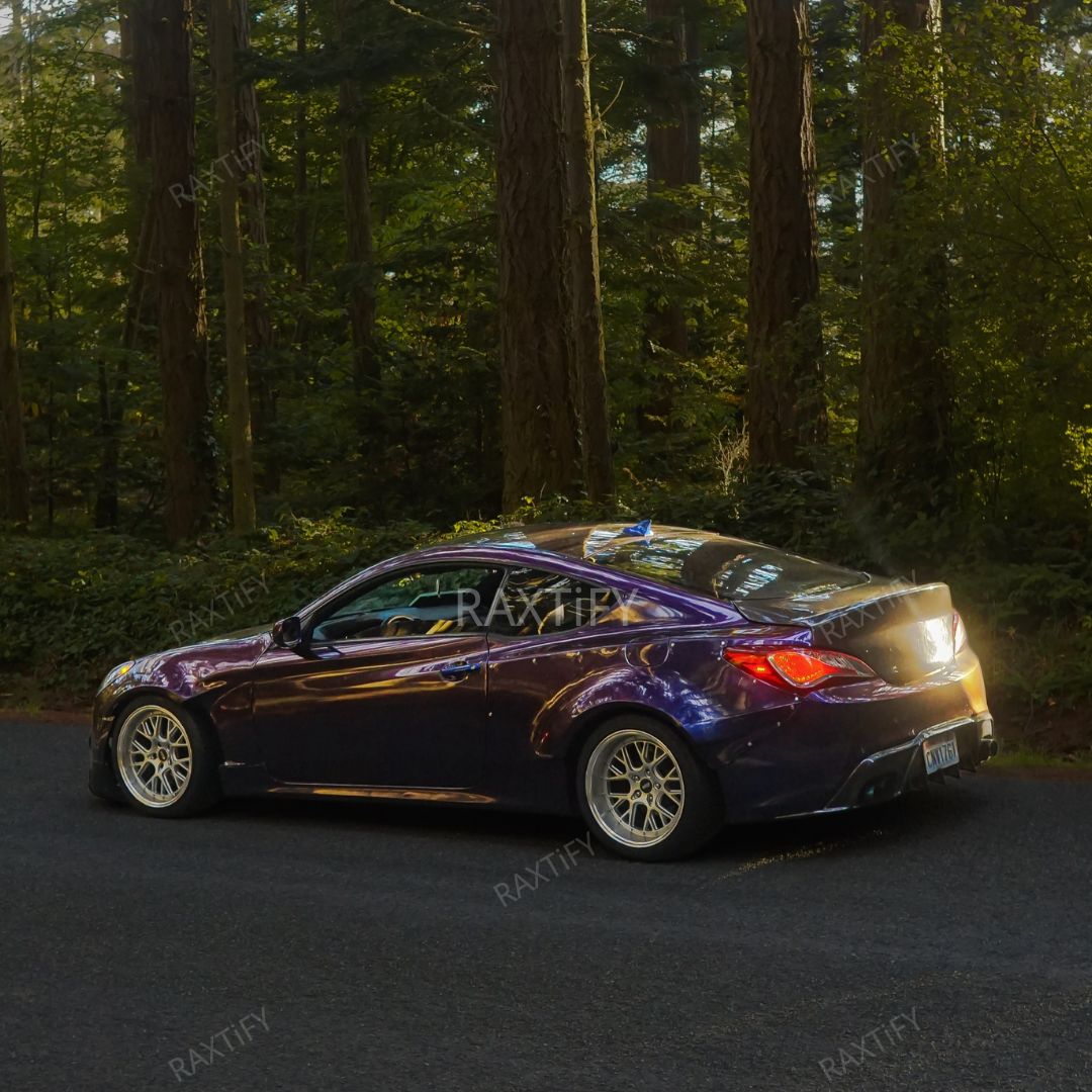 Color Shift Spectrum Dark Blue Purple Vinyl Wrap on genesis side look