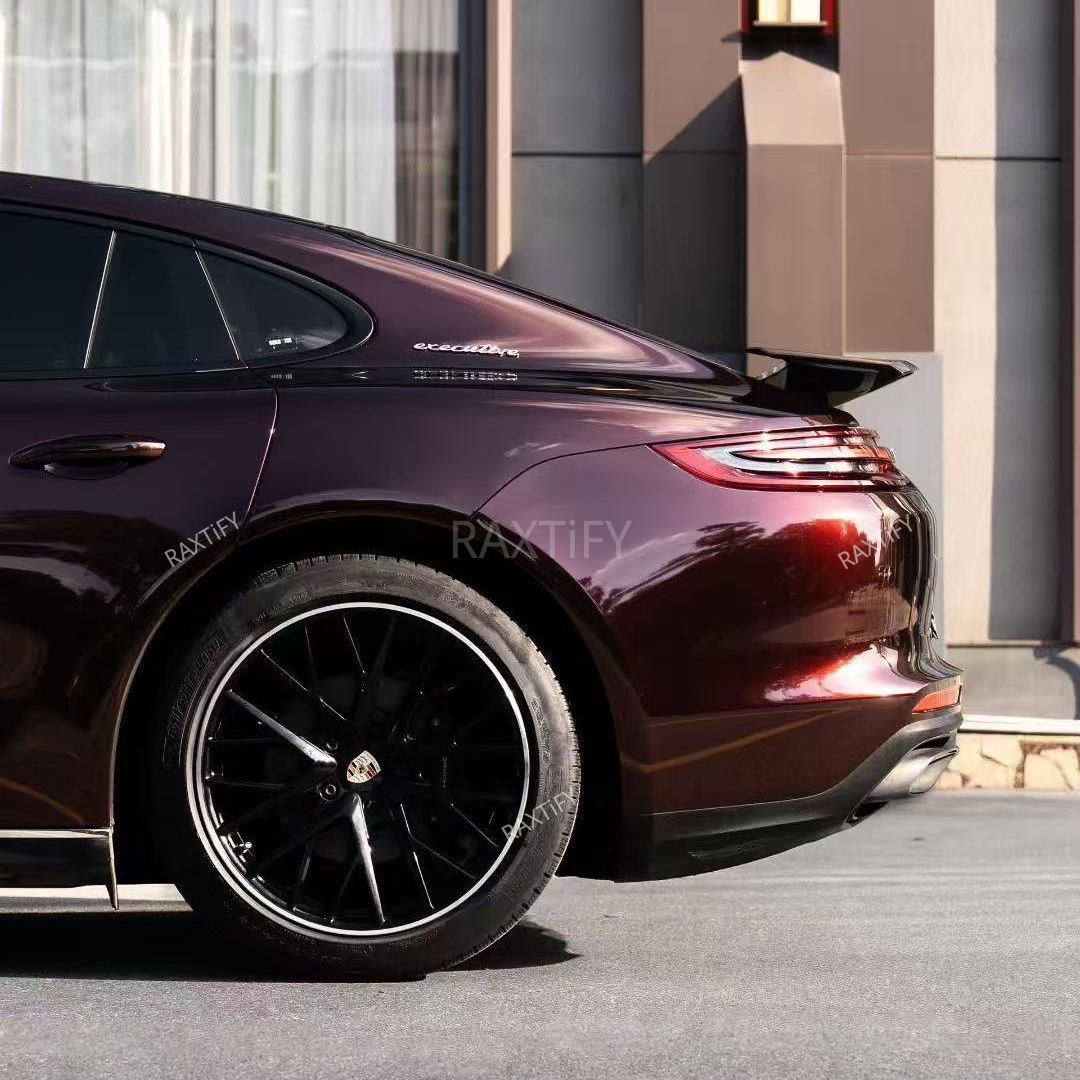 Porsche in Gloss Metallic Burgundy Car Wrap detail