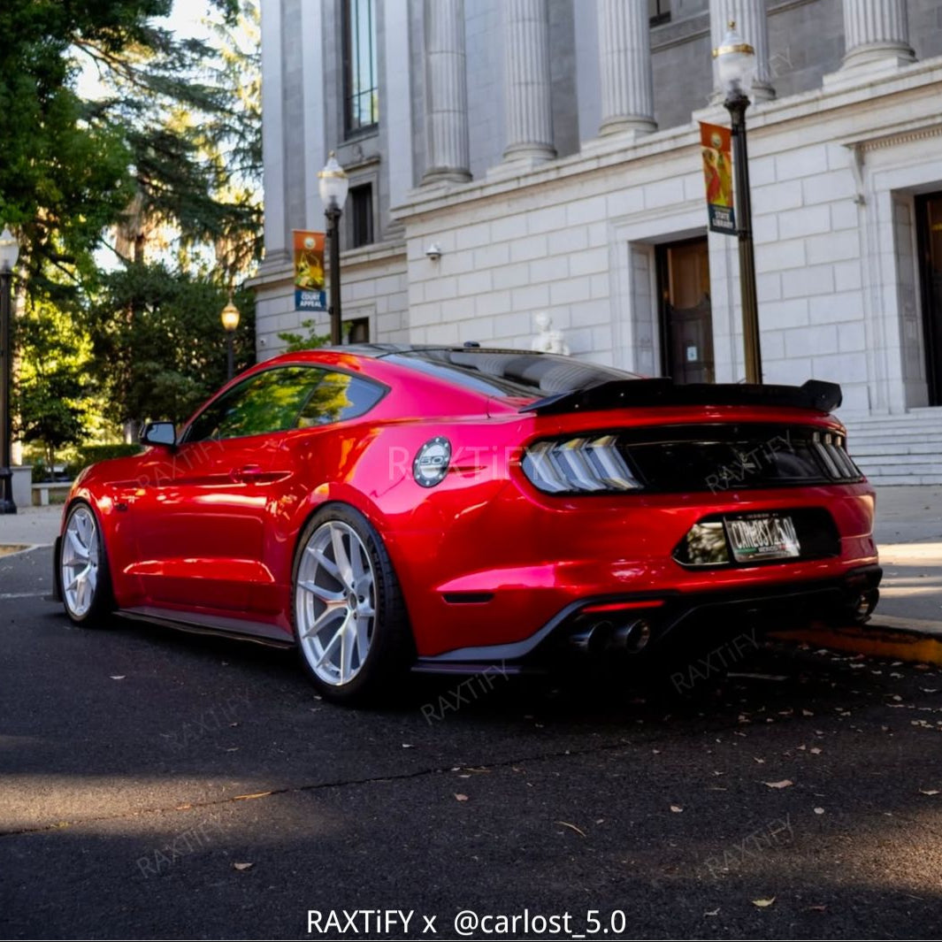  Mustang Gloss Metallic Vampire Red Vinyl Wrap