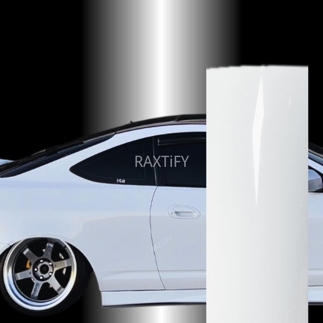 Gloss pearl white car wrap