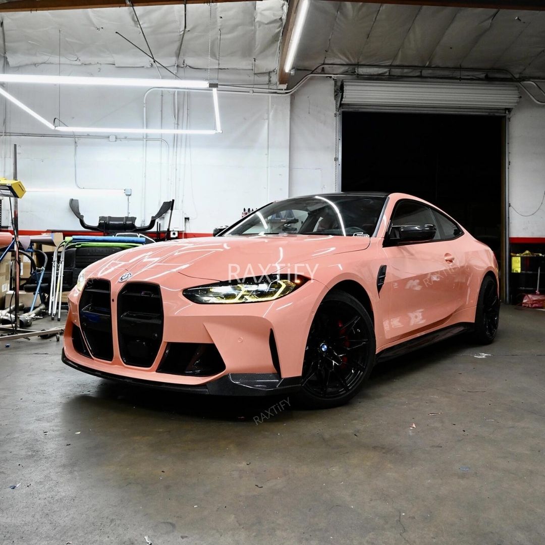 BMW in Gloss Salmon Pink Vinyl Wrap