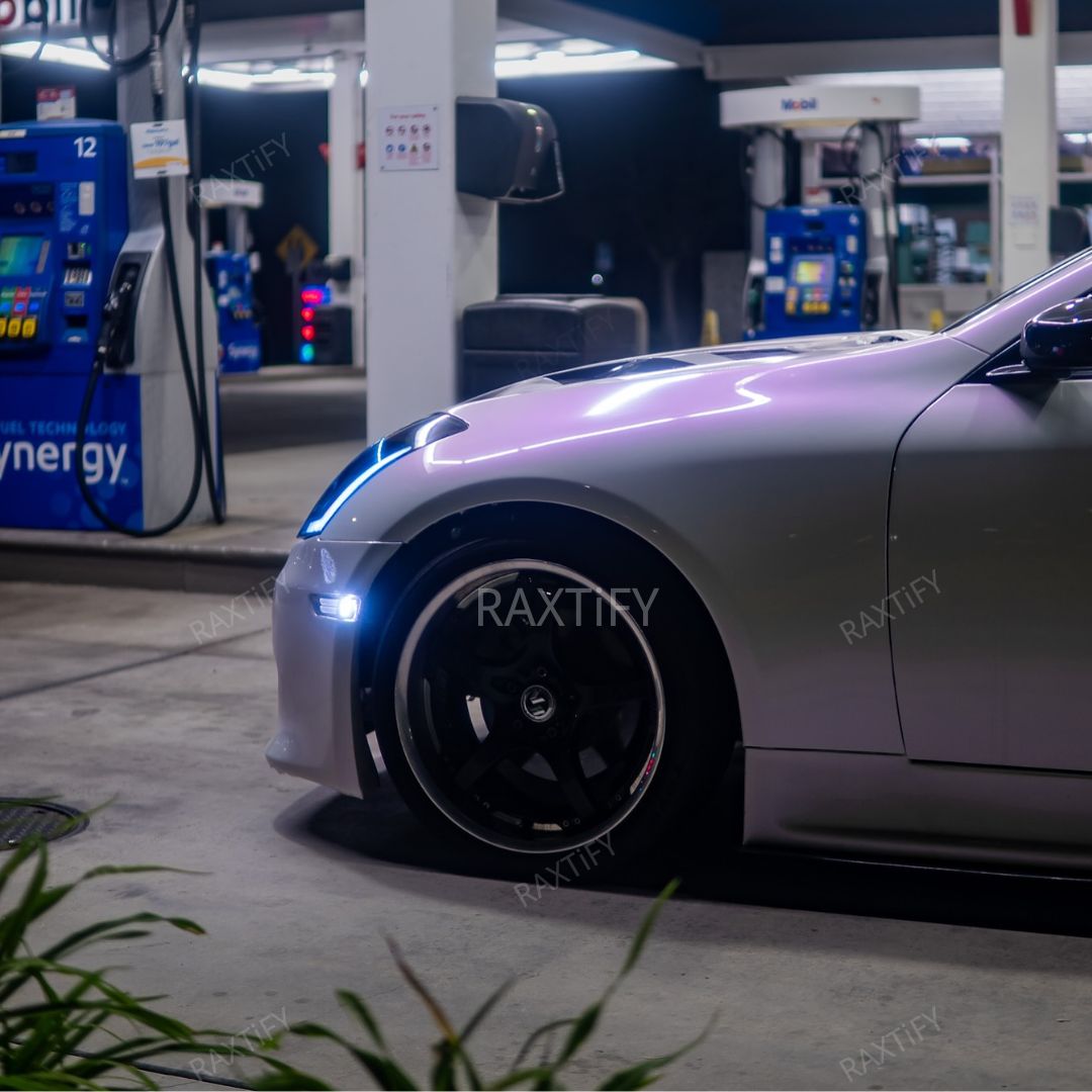 Color Shift White Purple Vinyl Wrap