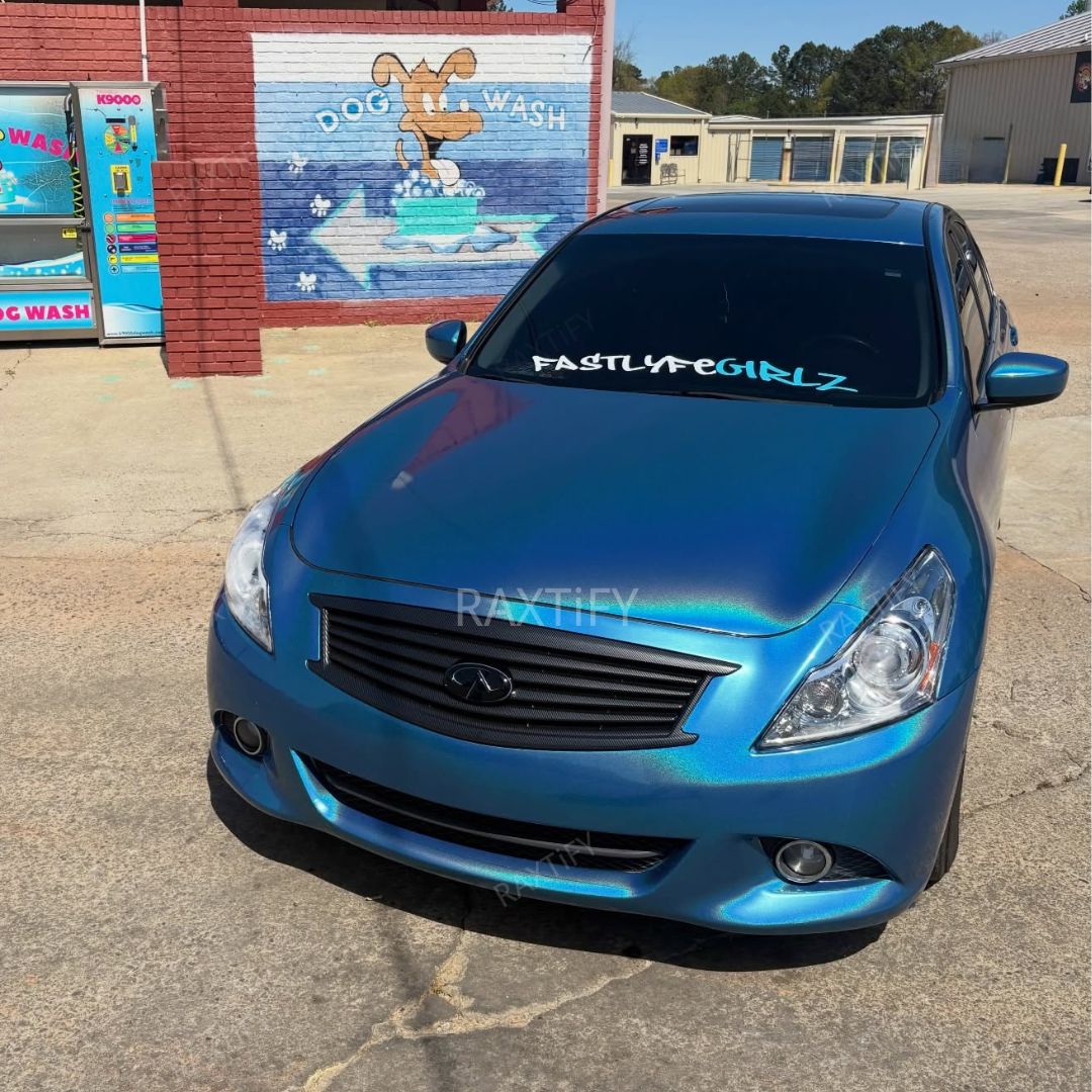 infiniti Laser Gloss Blue Vinyl Wrap