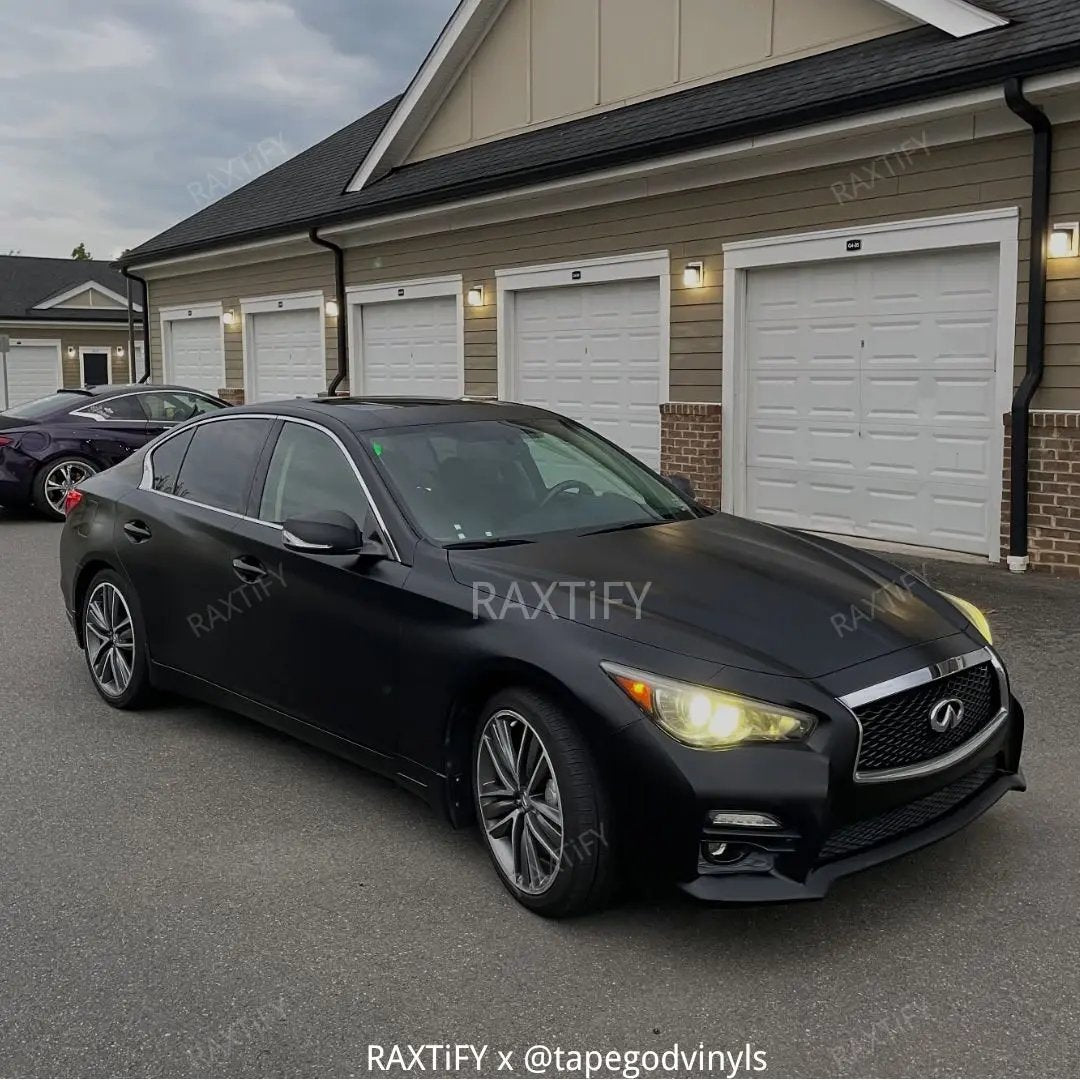infiniti Satin Chrome Metal Black Vinyl Wrap