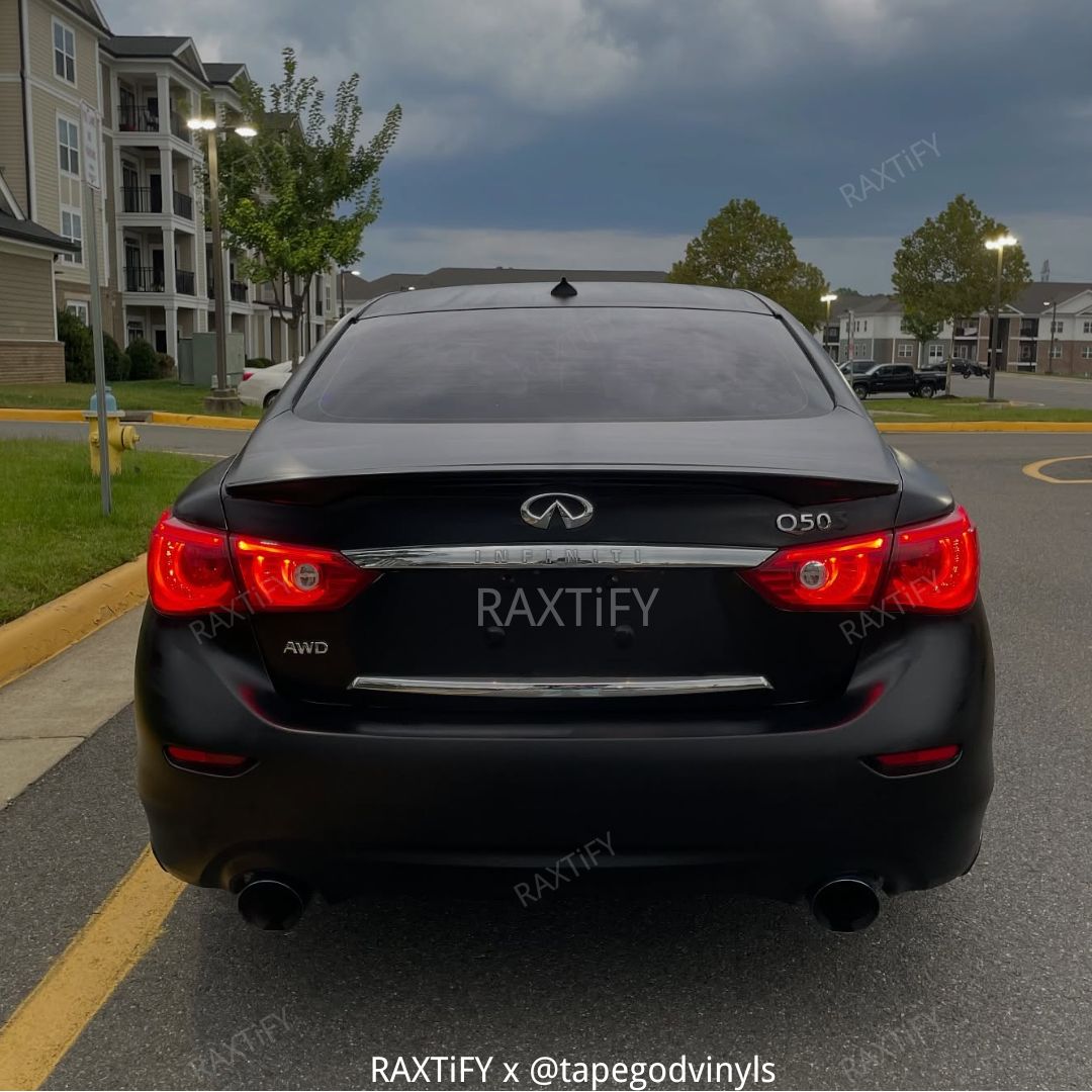 infiniti Satin Chrome Metal Black Vinyl Wrap