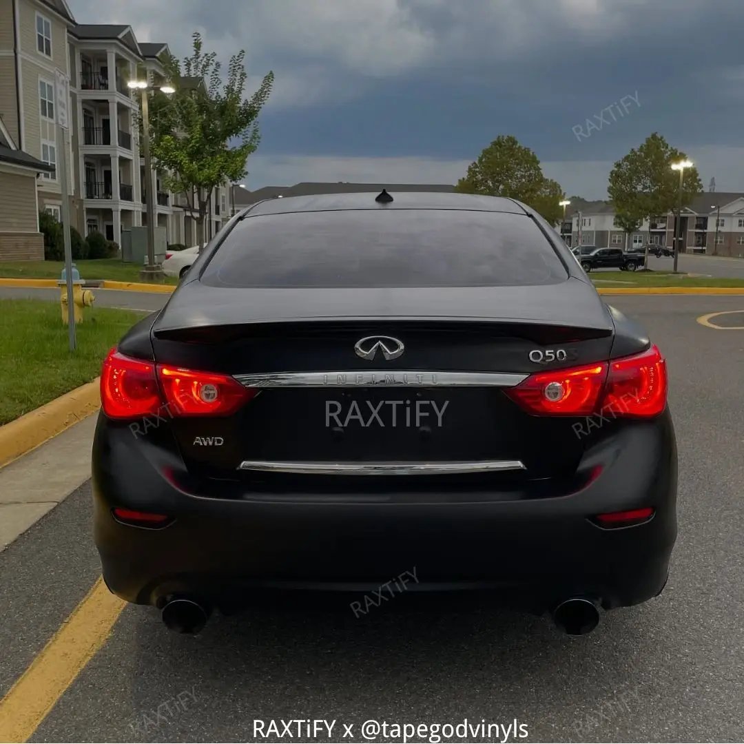 infiniti Satin Chrome Metal Black Vinyl Wrap