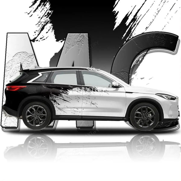Infiniti Black to White Custom Vinyl Wrap – RAXTiFY