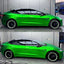 Tesla in Matte Chrome Flame Green Vinyl Wrap Side