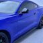 Mustang Wrapped in Matte Chrome Royal Blue Vinyl Wrap by RAXTiFY
