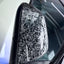 Gloss Black Silver Forged Carbon Fiber Vinyl Wrap on mirror