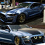 Gloss Metallic Silver Lake Blue Vinyl Wrap