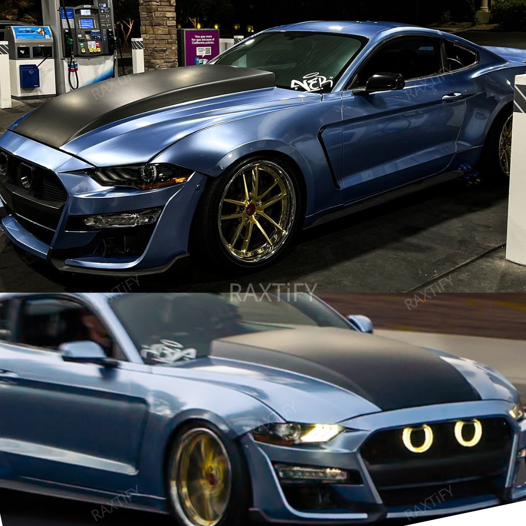Gloss Metallic Silver Lake Blue Vinyl Wrap