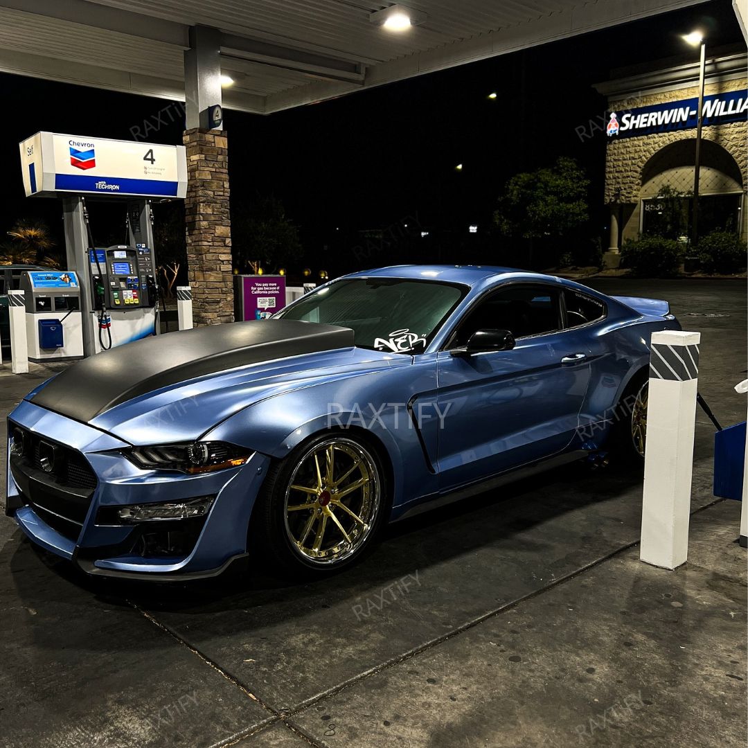 Gloss Metallic Silver Lake Blue Vinyl Wrap