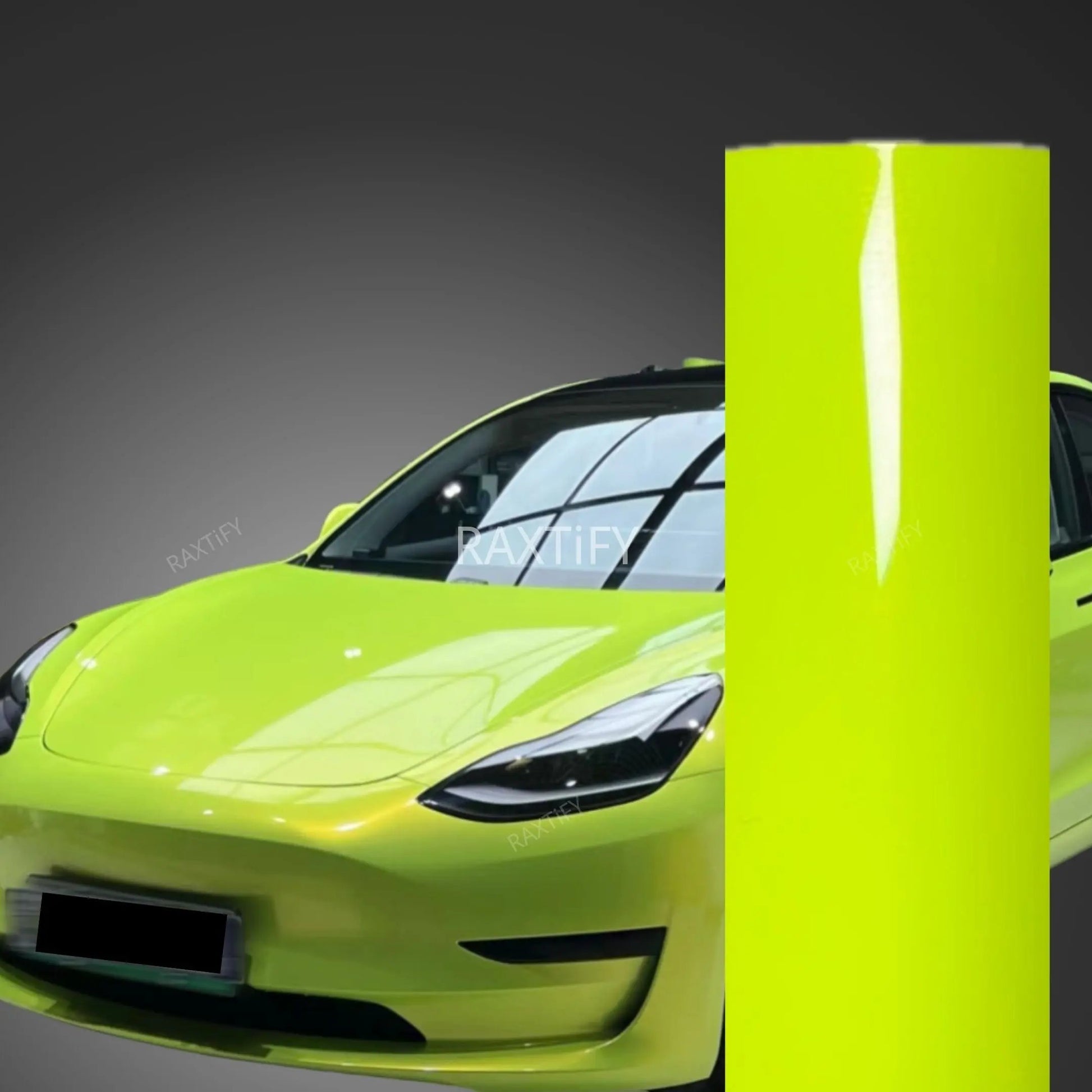 Gloss Metallic Neon Yellow Vinyl Wrap