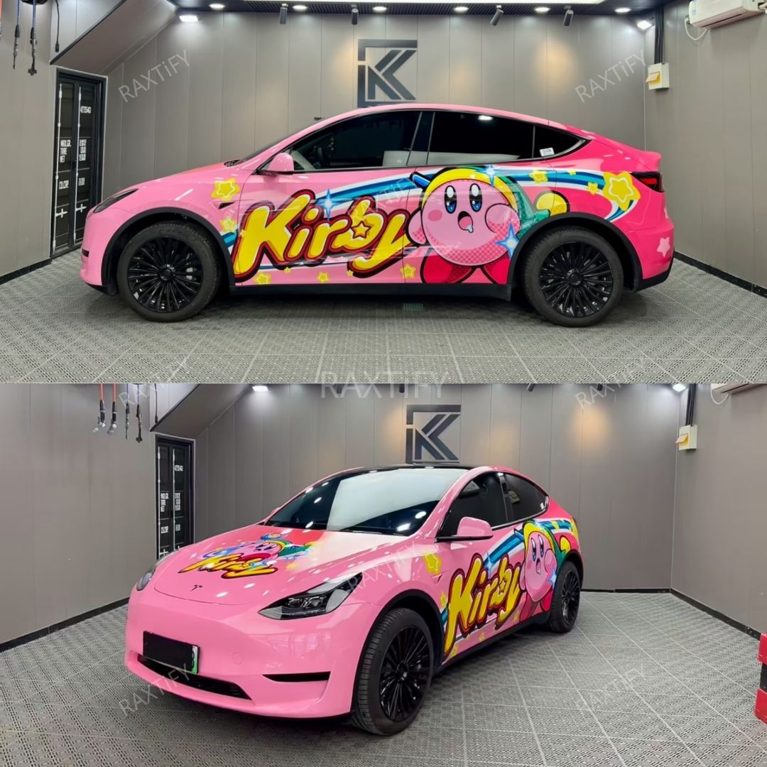 Kirby Pink Custom Car Wrap