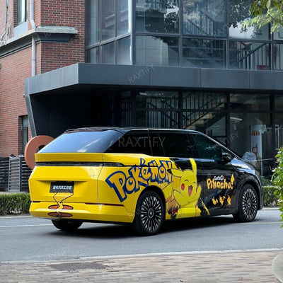 Thunderbolt Pikachu Custom Pokemon Vinyl Car Wrap