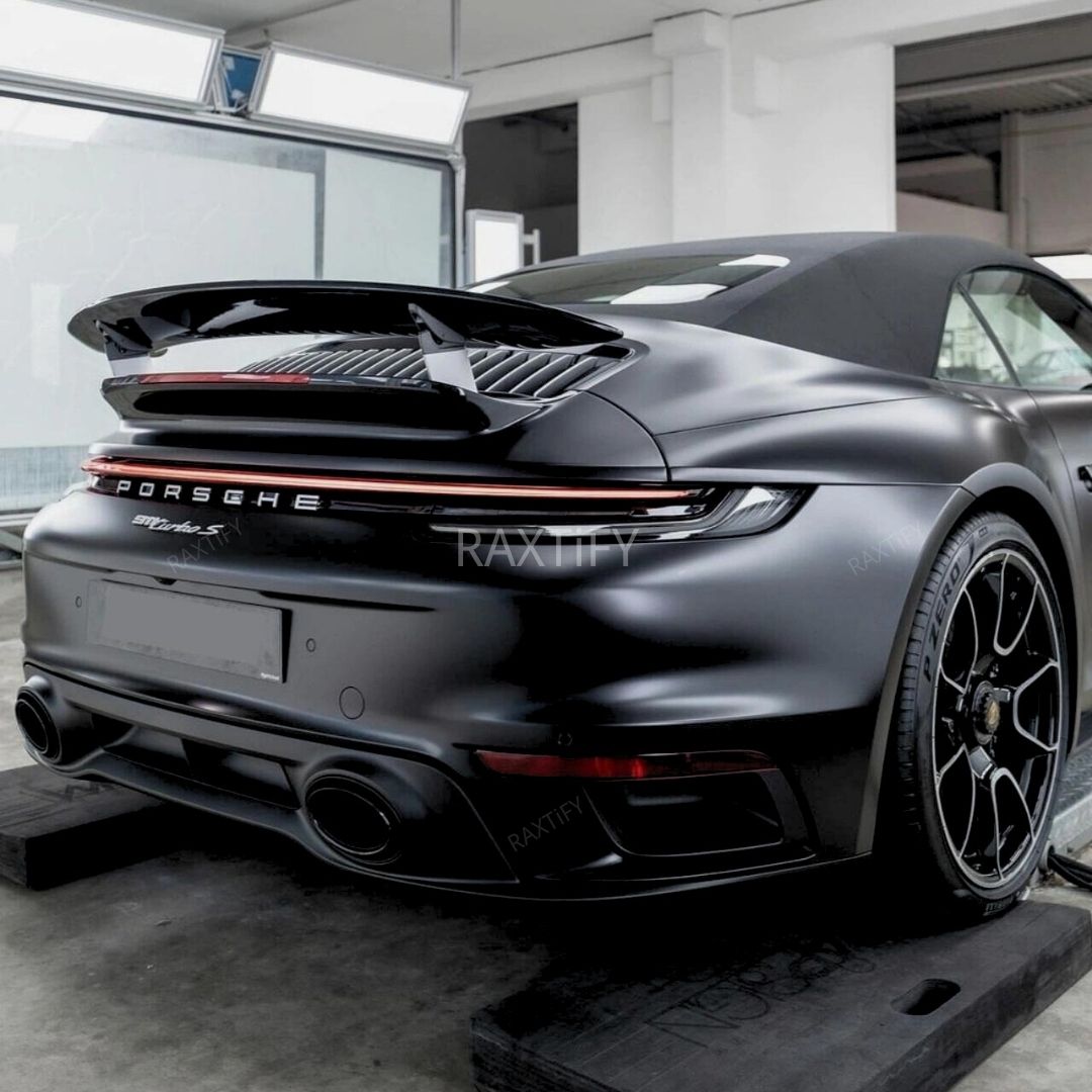 Porsche Matte Metallic Black Vinyl Wrap