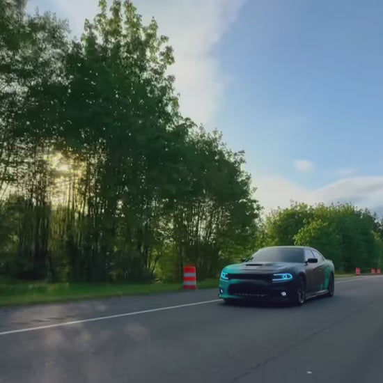 2023 Dodge Charger Scatpack Tiffany to Black Gradient Vinyl Wrap