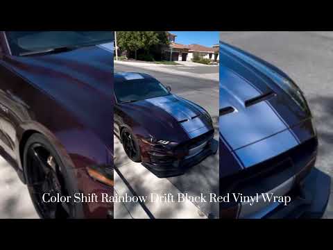 Color Shift Rainbow Drift Black Red Vinyl Car Wrap – RAXTiFY