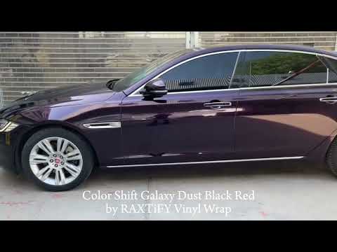 Color Shift Galaxy Dust Black Red Vinyl Wrap