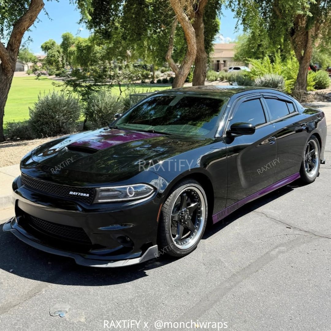 Gloss Camouflage Black Purple Forged Carbon Vinyl Wrap