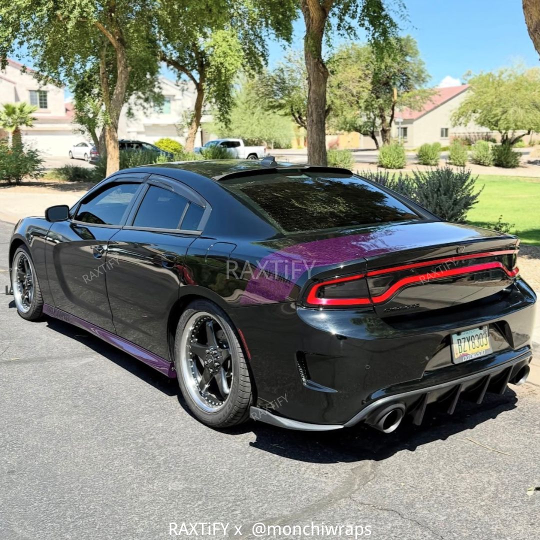 Gloss Camouflage Black Purple Forged Carbon Vinyl Wrap