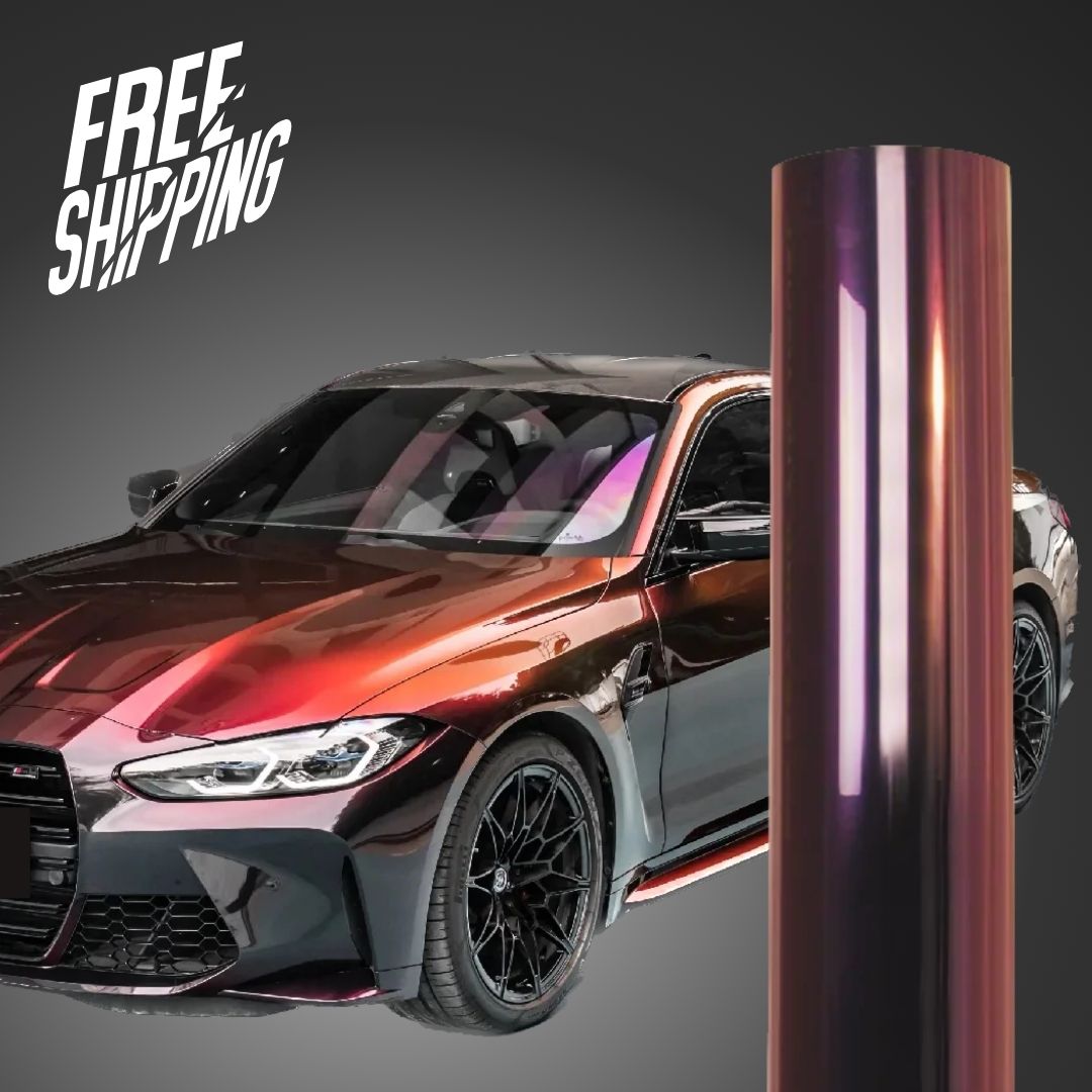 Color Shift Rainbow Drift Black Red Vinyl Car Wrap – RAXTiFY