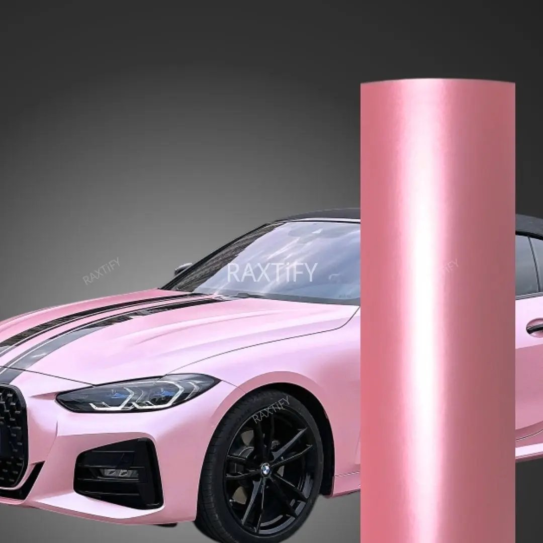 Satin Metallic Pearl Baby Pink Vinyl Wrap
