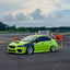Gloss Chartreuse Yellow Vinyl Wrap on subaru