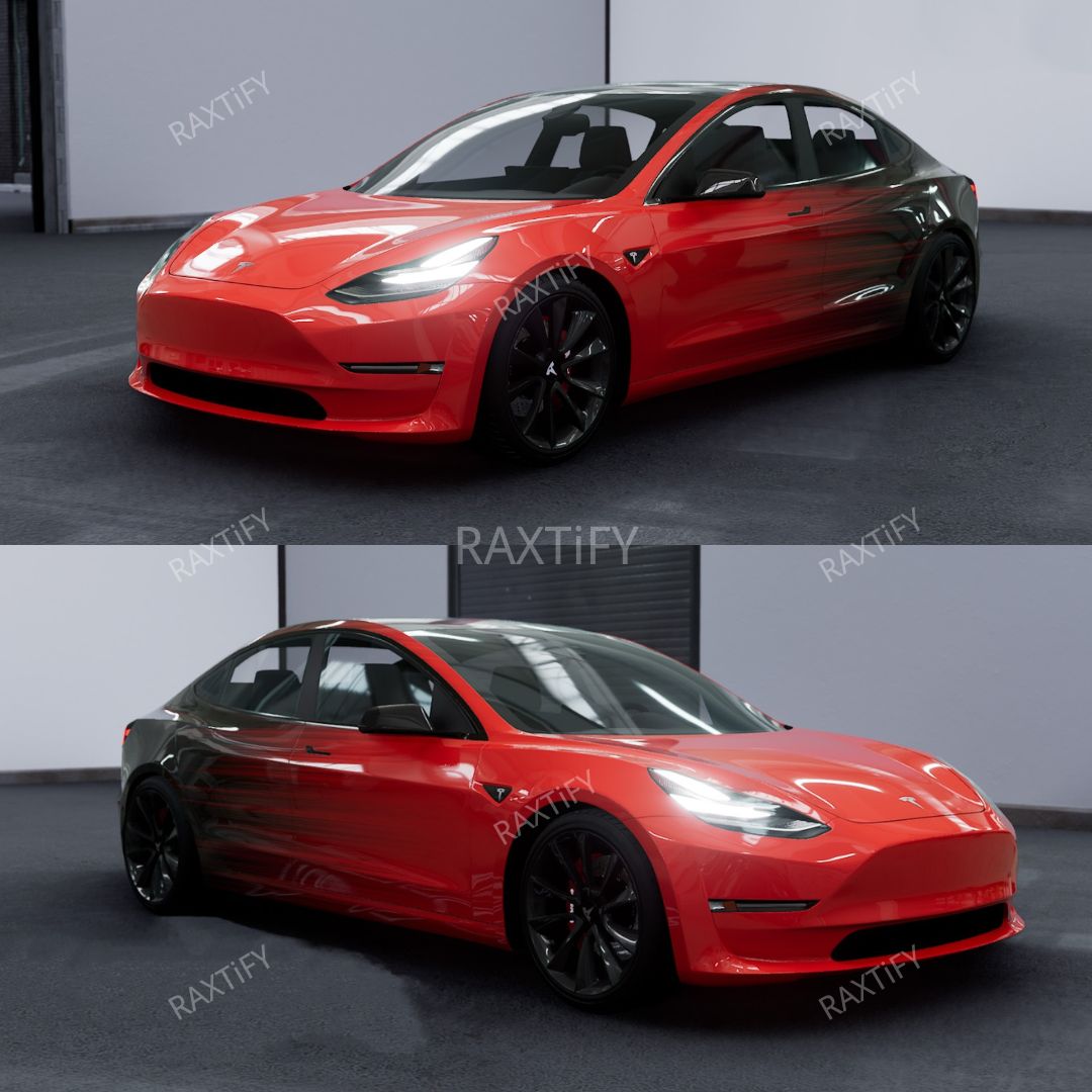Tesla Red to Black Custom Vinyl Wraps
