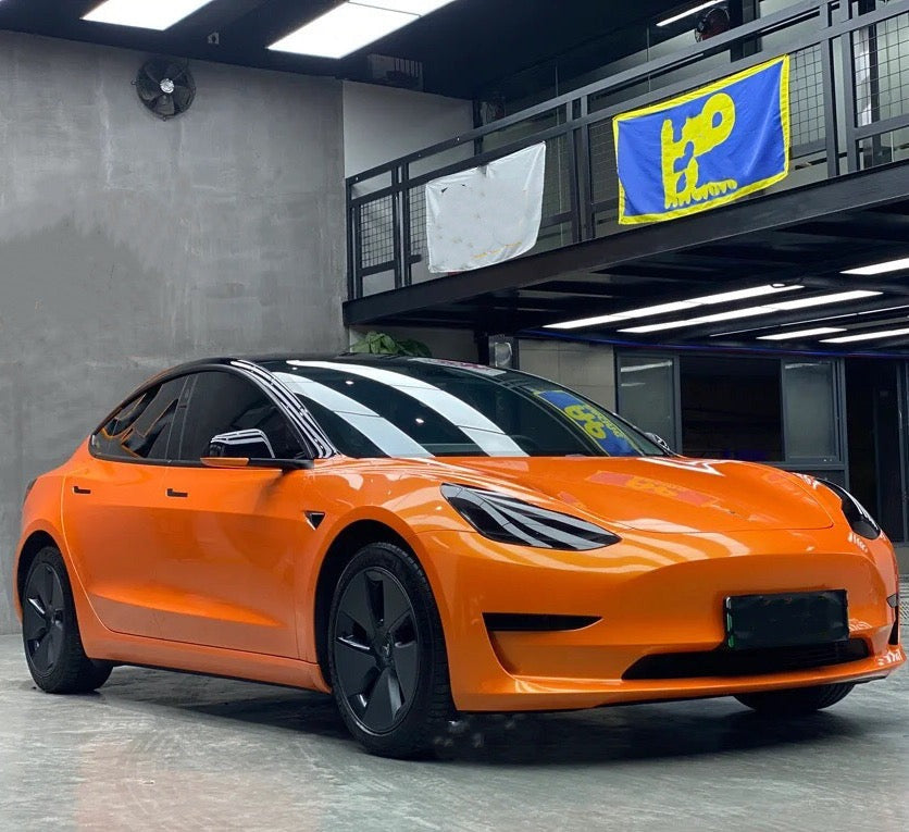 Color Shift Neon Gold Orange Vinyl Wrap